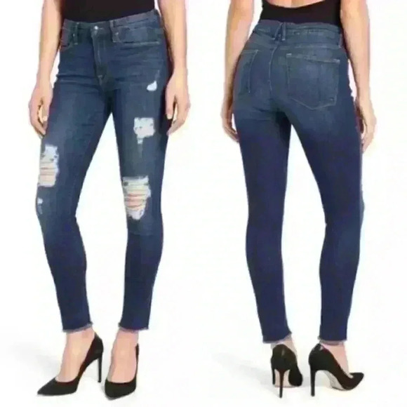 GOOD American Good Legs  Skinny Jeans in Blue003 Size 4/27 - Picture 1 of 9